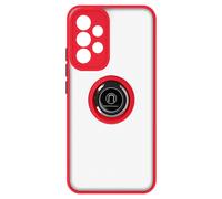Funda bimaterial para Galaxy A53 5G con anillo metálico soporte - Rojo