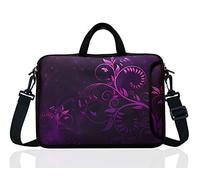 Funda blanda de 15,6 pulgadas portátil bolsa de hombro con asa y bolsillo adicional para 14 "14.1" 15 "15.6 MacBook/Ultrabook/HP/Acer/Asus/Dell/Lenovo/ThinkPad morado morado