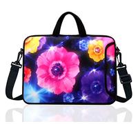 Funda blanda de 15,6 pulgadas portátil bolsa de hombro con asa y bolsillo adicional para 14 "14.1" 15 "15.6 MacBook/Ultrabook/HP/Acer/Asus/Dell/Lenovo/ThinkPad multicolor Colourful Flower