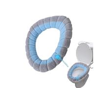 Funda blanda para asiento de inodoro, para el baño, fabricada en tela lavable y con mayor grosor, funda suave y cálida para asiento de inodoro, para uso doméstico en ambientes interiores