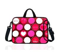 Funda blanda para portátil de 14 pulgadas bolsa de hombro con asa para 13 "13.3" 14 "14.1" NETBOOK/MacBook Air Pro rojo Red Heart