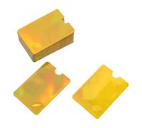 Funda Bloqueo Tarjetas, 100 Piezas, Aluminio Dorado, 92x62mm - Protección Antidesmagnetización, Seguridad Contra Fraude Electrónico, Uso Diario (Aire)