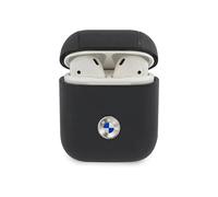 Funda BMW BMA2SSLNA Piel Logo Plata Azul Marino - AirPods 1/2