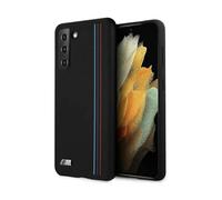 Funda BMW BMHCS21MSIVTBK Silicona M Collection Rayas Negro - Galaxy S21+