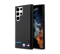 Funda BMW de cuero y carbono, negra - Galaxy S23 Ultra