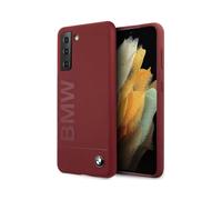 Funda BMW Galaxy S21 BMHCS21SSLBLRE, Rojo - Logotipo de la firma de silicona