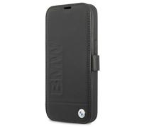 Funda BMW iPhone 13 Pro Max Case Bookcase De Cuero Verdadero Negra