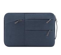 Funda-Bolso de portátil de Tejido Oxford con Forro de Felpa y múltiples Bolsillos，36×24×1.5cm，Compatible with MacBook Air 13/XPS 13/Yoga Slim 7 13-13.4 Inch Laptops & Tablets，Navy