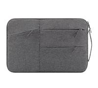 Funda-Bolso de portátil de Tejido Oxford con Forro de Felpa y múltiples Bolsillos，36×24×1.5cm，Compatible with MacBook Air 13/XPS 13/Yoga Slim 7 13-13.4 Inch Laptops & Tablets，Gris 2