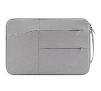 Funda-Bolso de portátil de Tejido Oxford con Forro de Felpa y múltiples Bolsillos，36×24×1.5cm，Compatible with MacBook Air 13/XPS 13/Yoga Slim 7 13-13.4 Inch Laptops & Tablets，Gris 1