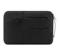 Funda-Bolso de portátil de Tejido Oxford con Forro de Felpa y múltiples Bolsillos，36×24×1.5cm，Compatible with MacBook Air 13/XPS 13/Yoga Slim 7 13-13.4 Inch Laptops & Tablets，Negro