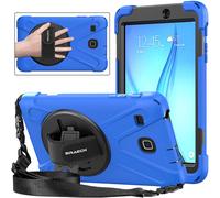 Funda BRAECNstock para Samsung Galaxy Tab E 8.0 (SM-T375/T377/T378), resistente, a prueba de golpes, con soporte de 360 y correa de mano. Funda