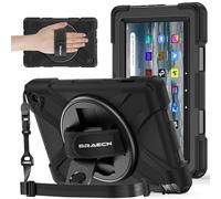 Funda BRAECNstock para tableta Amazon Fire 7 (12. generaci n, 2022, 7""), resistente a los golpes, con correa de mano giratoria, soporte y correa
