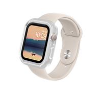 RhinoShield Funda Bumper Compatible con Apple Watch Serie 9/8 / 7 [45mm] | CrashGuard NX - Diseño Compacto con Tecnología Resistente a Impactos, Resistente al Deslizamiento - Transparente