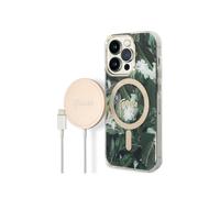 Funda Bundle para iPhone 14 Pro Max Motif Jungle y cargador inalámbrico