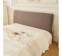 Funda Cabecero Cama Lino Lavable: Cubre Cabeceros Antiguos 65cm Altura Cubierta Elegante para Renovar O Proteger La Cabecera(Light Coffee,210cm/82.6in)