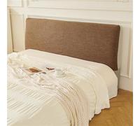 Funda Cabecero Cama Lino Lavable: Cubre Cabeceros Antiguos 65cm Altura Cubierta Elegante para Renovar O Proteger La Cabecera(Coffee,210cm/82.6in)