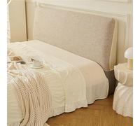 Funda Cabecero Cama Lino Lavable: Cubre Cabeceros Antiguos 65cm Altura Cubierta Elegante para Renovar O Proteger La Cabecera(Gray,210cm/82.6in)