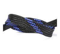Funda Cables Electricos 2mm Colorful Braid Sleeve Nylon Snakeskin Mesh Insulate Retractable Shockproof Expandable Wire Protector Cable(Black Blue,10 Meters)