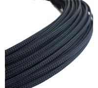 Funda Cables Electricos Cable Trenzado expandible con Fundas Planas de Piel Serpiente 3,0 mm, 4, 6, 8, 10, 12 y 16(Black,16MM,10 Meters)