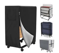 Funda Cama Plegable, Camas Pleglables Funda Impermeable, Fundas de Cama Plegable, Fundas de Almacenamiento Plegables para Camas, Transpirable, Resistente a la Intemperie, Anti-UV (Negro, 99x38x114cm)