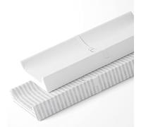 Funda cambiador de 100 % algodón de punto jersey de 40,6 x 81,3 cm, funda cambiador para cambio de bebé estándar, unisex, rayas grises y blanco liso, 2 unidades Featherhead™