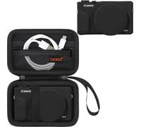 Funda Canboc para cámara Digital Canon PowerShot G7X Mark III, 1 Funda rígida + 1 Funda de Silicona Blanda con Tapa extraíble para el Objetivo, Color Negro (Solo Funda)
