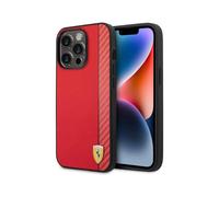 Funda Carbono Ferrari, Rojo - iPhone 14 Pro