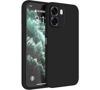 Funda Carcasa de Silicona Líquida para OPPO A6 / A6K / A6T / A6X 4G 5G, Interior de Microfibra Antigolpes Protección Gel Ultra Suave de Goma a Prueba de Choques y Arañazos FSUA (Negro)