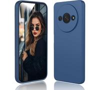 Funda Carcasa de Silicona Líquida para Xiaomi Redmi A3 4G / Redmi A3X 4G / Poco C61 4G, Interior de Microfibra Antigolpes Protección Gel Ultra Suave de Goma a Prueba de Choques y Arañazos FSUA (Azul)