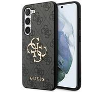 Funda Carcasa HardCover Para Samsung Galaxy S24 Plus Guess Logo Gris Dorado