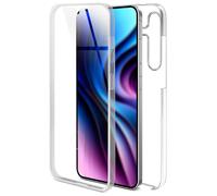 ONEFLOW Funda táctil para Samsung Galaxy S24 funda a ambos lados a prueba de golpes, carcasa delantera y trasera, protección completa de 360 grados, funda transparente con protector de pantalla,