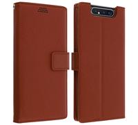 Funda Cartera con F. Soporte para Samsung Galaxy A80 - Marrón
