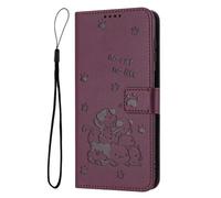 Funda cartera para Xiaomi Redmi 14C 4G con tarjetero protector, soporte, folio flip en relieve, flores de gato, fundas de cuero a prueba de golpes para Xiaomi Redmi 14C 4G,