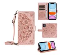 Funda Cartera para Xiaomi Redmi Note 14S/Redmi Note 13 Pro 4G, Funda Libro de Cuero con Tarjetero, Cremallera, Correa Bandolera, Magnético, Soporte, Carcasa Antigolpes Elegante para Mujer,Rosa