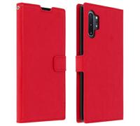 Funda cartera Vintage F. Soporte para Galaxy Note 10 Plus - Rojo