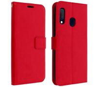 Funda cartera Vintage F. Soporte para Samsung Galaxy A20e - Rojo