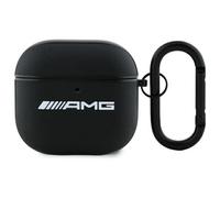 Funda Case AirPods 4 Mercedes AMG Cuero Verdadero Negro