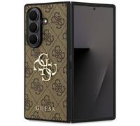Funda Case Galaxy Z Fold 7 Guess Cuero Sintético Marrón Logo Metalizado Dorado