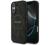 Funda Case iPhone 17 Guess MagSafe Cuero Sintético Gris Logo Dorado