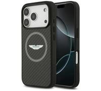 Funda Case iPhone 17 Pro Aston Martin MagSafe Kevlar Negro Logo
