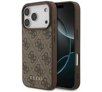 Funda Case iPhone 17 Pro Guess Classic Cuero Sintético Marrón Logo Dorado