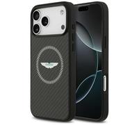 Funda Case iPhone 17 Pro Max Aston Martin MagSafe Kevlar Negro Logo