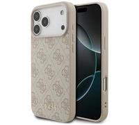Funda Case iPhone 17 Pro Max Guess Classic Cuero Sintético Rosa Logo Dorado
