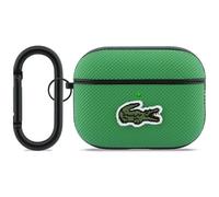 Funda Case Para AirPods Pro 3 Lacoste Verde Logo Cocodrilo Con Mosquetón