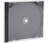 MediaRange BOX22-M funda para discos ópticos Caja transparente para CD 1 discos Negro, Transparente - Fundas para discos ópticos (Caja transparente para CD, 1 discos, Negro, Transparente, De plástico, 120 mm, 140 mm)