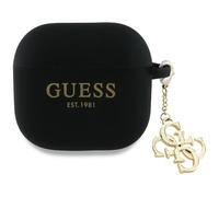 Funda CG Mobile Guess 4G de Silicona para AirPods 4, Color Negro