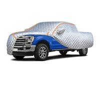 Funda Coche Antigranizo Exterior para Dodge Ram 1500 III 2001-2009,Engrosada Funda para Coche Transpirable,Resistente al Sol,a la Lluvia y al Polv,Plateado-Naranja