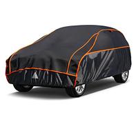 Funda Coche Antigranizo, Kayme Cubre Coches Exterior Impermeable Transpirable Antipolvo Anti-UV, Funda Repelente Cubierta para Coche con Tira Reflectante para SUV (460 a 490 cm) YL Negro
