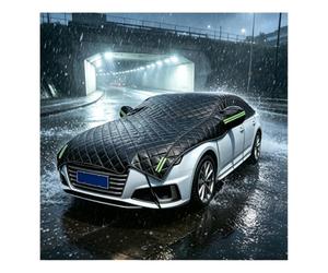 Funda Coche Antigranizo para Ford Fiesta XR2 | , Media Funda Coche Impermeable Acolchada, Funda Parcial Coche con Tiras Reflectantes, Protector Solar UV Resistente al Agua